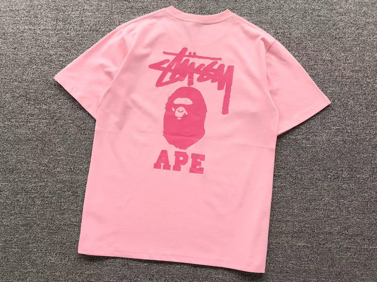 Camiseta Bape x Stussy
