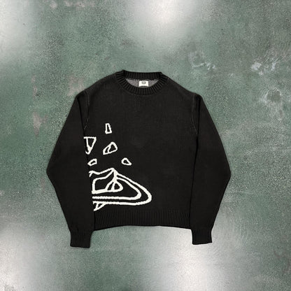 Pull en maille point cassé