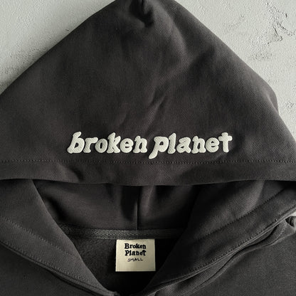 Sweat à capuche zippé double Broken P