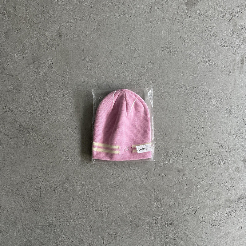 Corteiz Knit Stripe Beanie -Pink