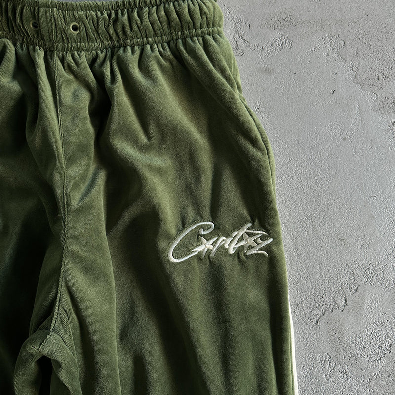 Corteiz Velvet Pant Green