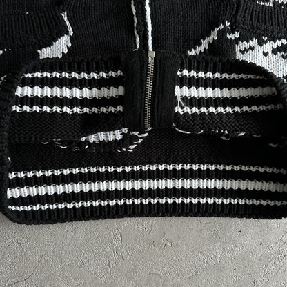 Pull jacquard en maille épaisse Corteiz