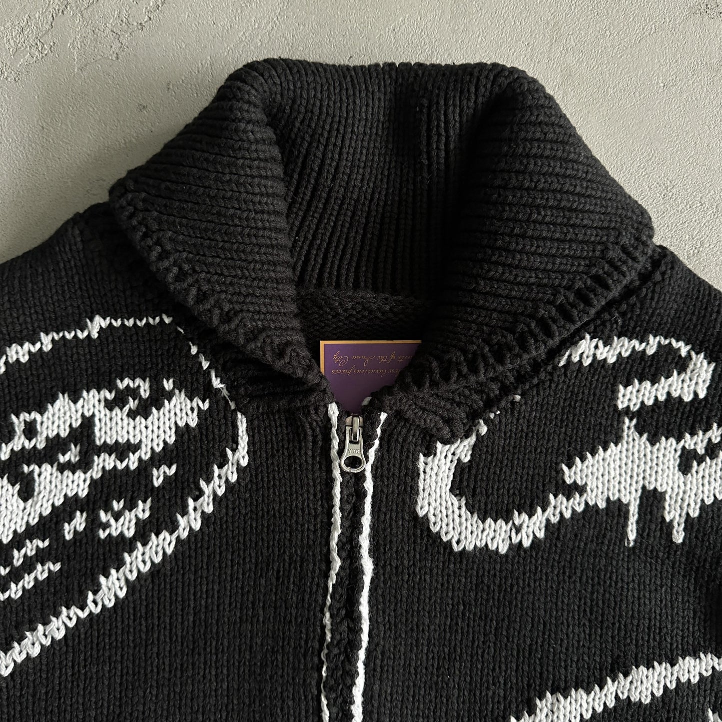 Pull jacquard en maille épaisse Corteiz