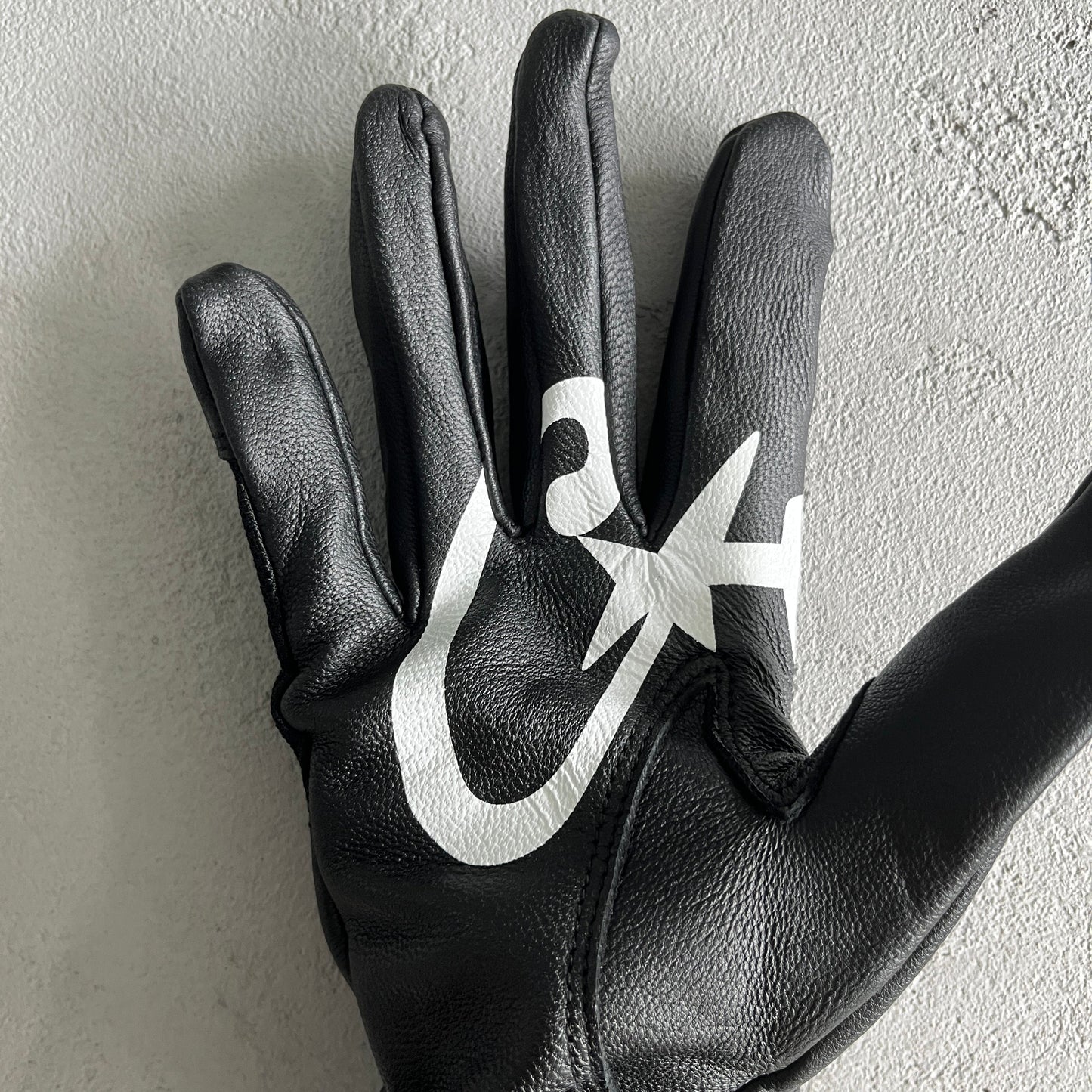 Gants en cuir noirs Corteiz
