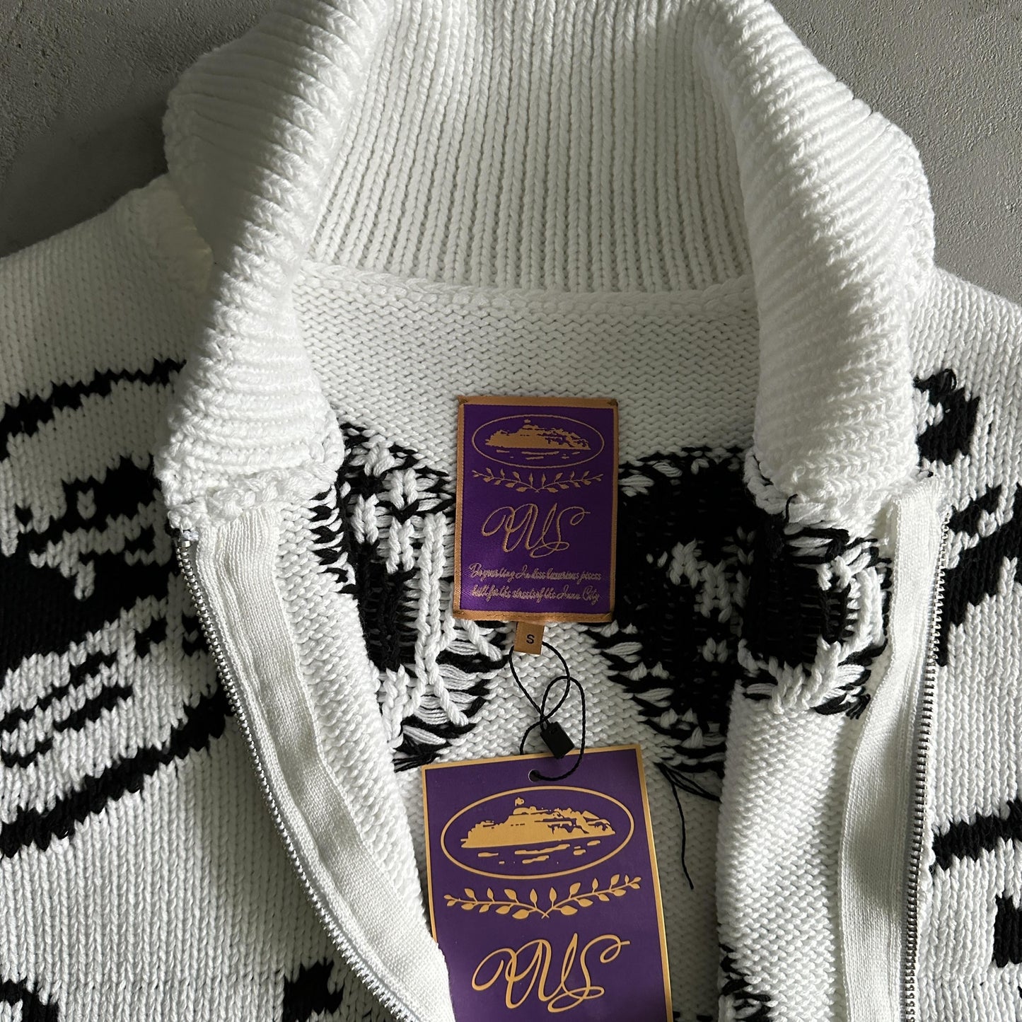 Pull Jacquard en Maille Corteiz