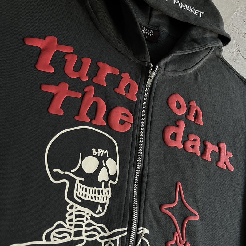 Broken Planet Skeleton Zip Up Hoodie