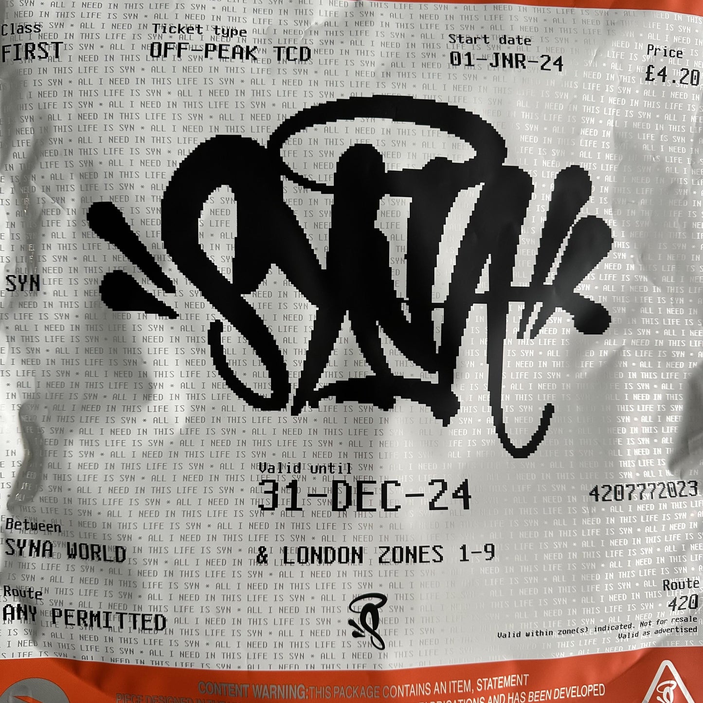 Synaworld Manches longues Danger