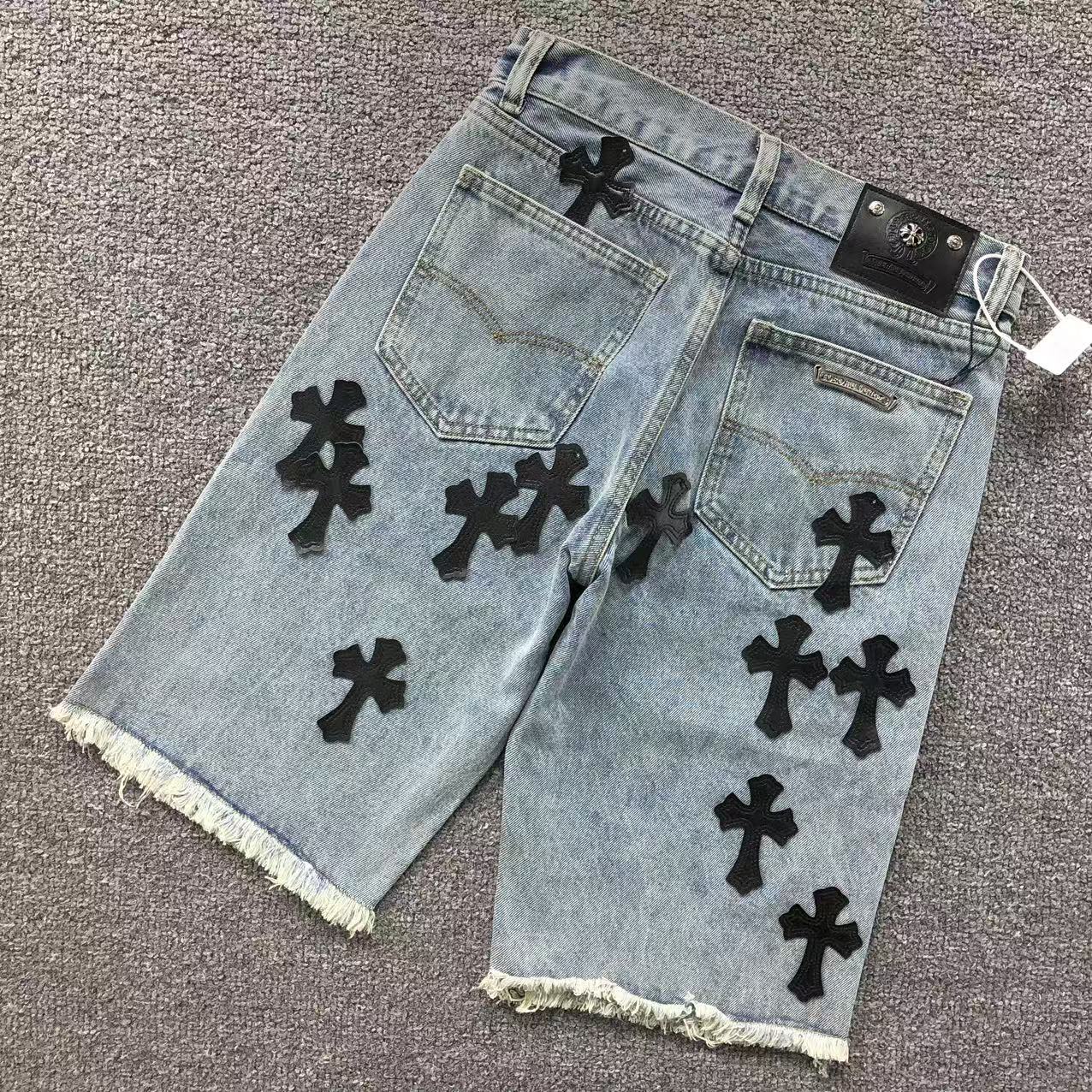Shorts en jean Chrome Hearts