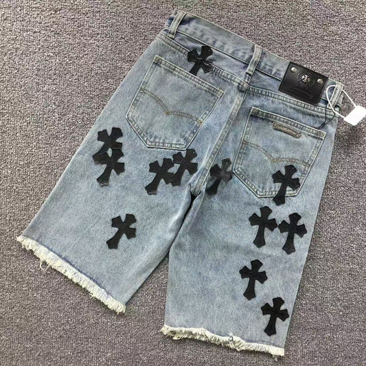 Shorts en jean Chrome Hearts