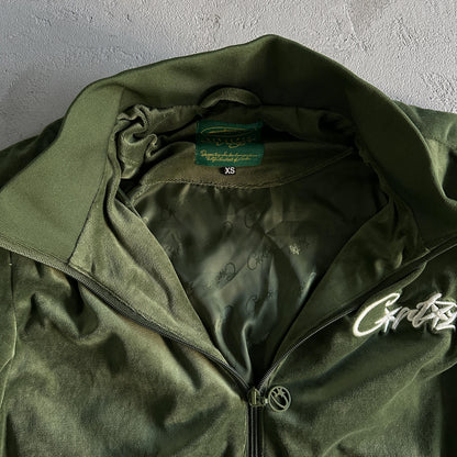 Corteiz Veste en velours vert