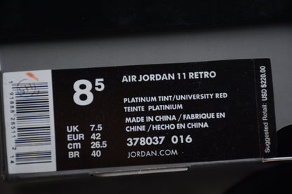 AJ 11 "Tinta Platino"