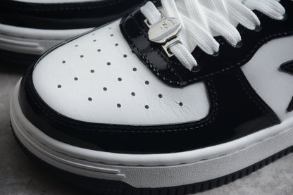 Bape Sta Cuir Verni Noir