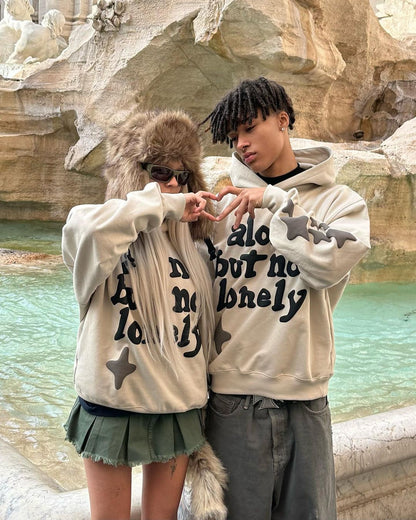Sweat à capuche Broken P Seul mais pas solitaire
