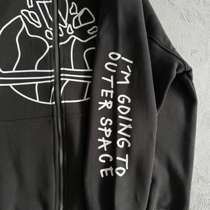 Sweat à capuche zippé Broken P
