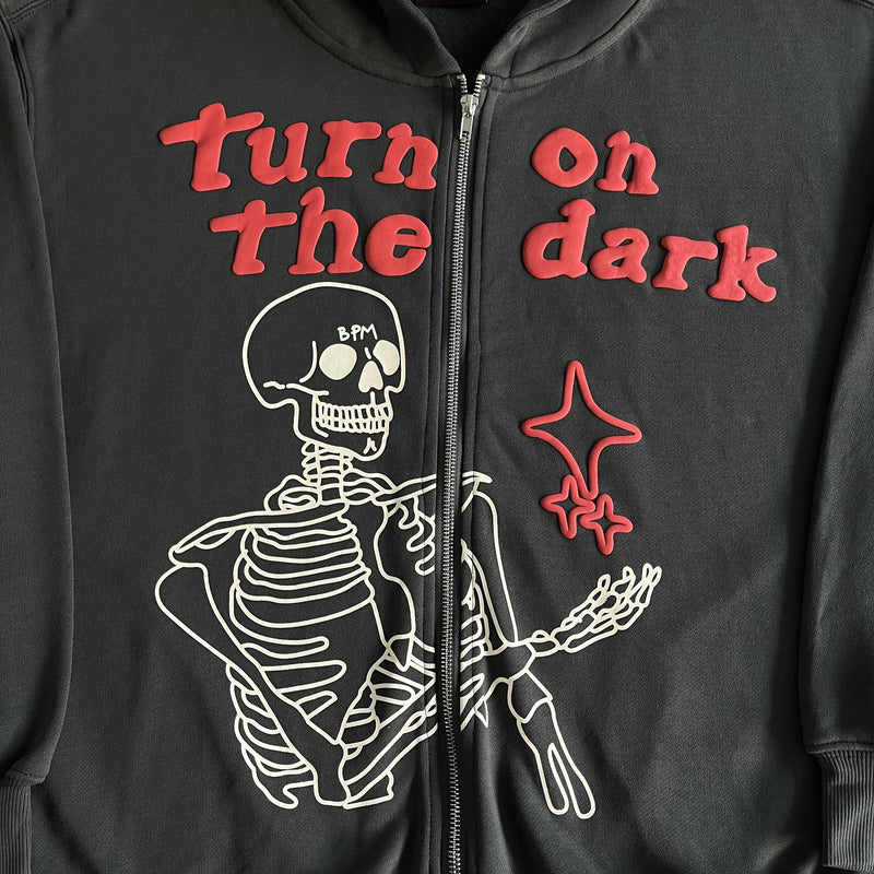 Broken Planet Skeleton Zip Up Hoodie