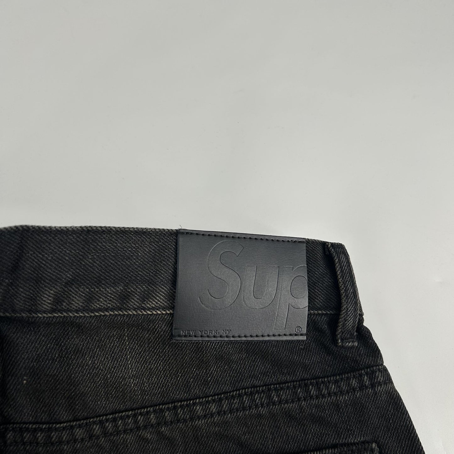 Supreme Jean Baggy Coupe Ample Délavé Selvedge