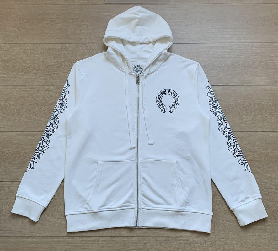 Sweat à capuche zippé Chrome Hearts