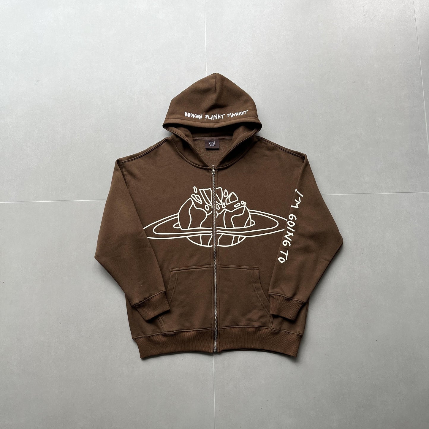 Sweat à capuche zippé Broken P Market Arctic