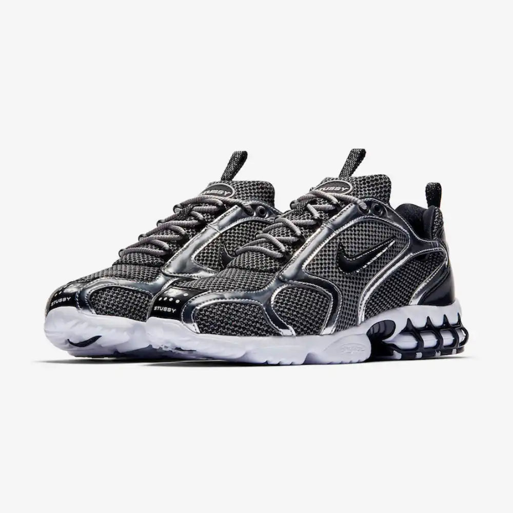 Nike x Stussy Air Zoom Spiridon Caged Platine