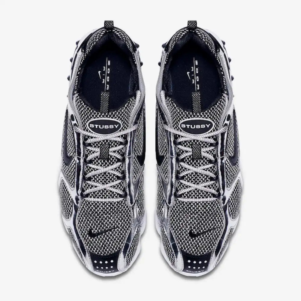 Nike x Stussy Air Zoom Spiridon Caged Platine