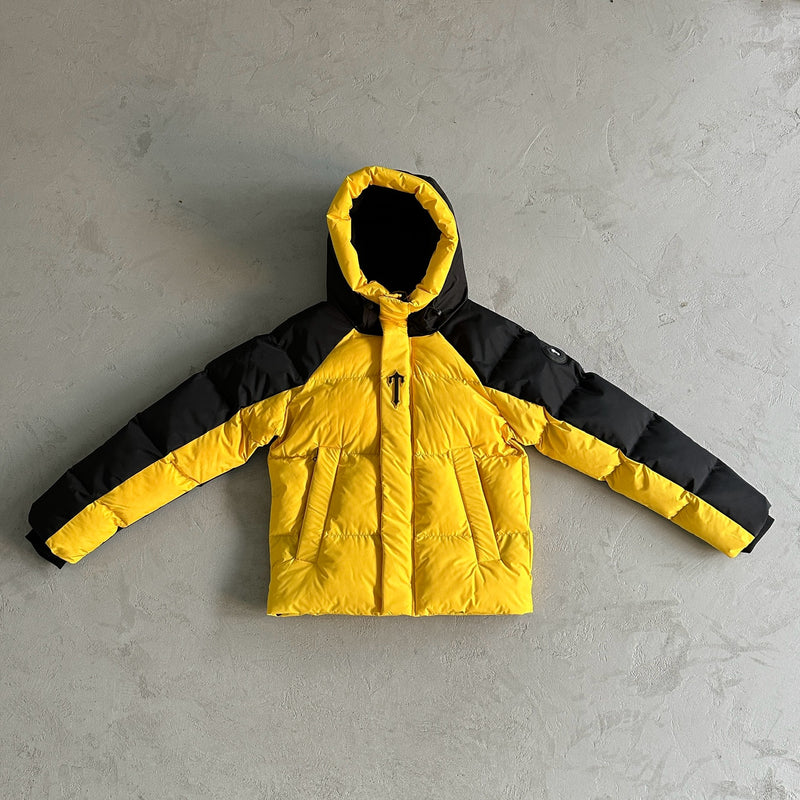 Trapstar Decoded Arch Puffer Jacket Black Yellow