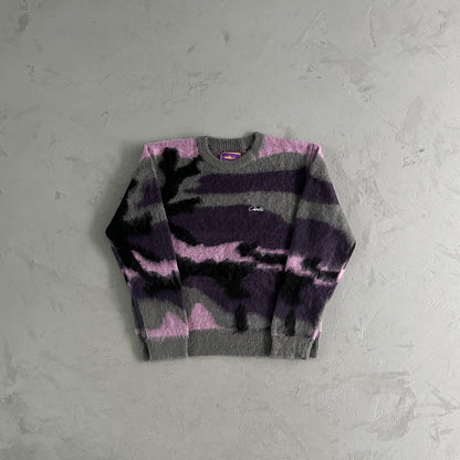 Corteiz Pull Mohair Camouflage violet