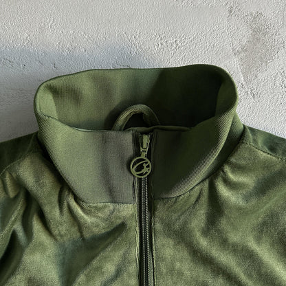 Corteiz Veste en velours vert