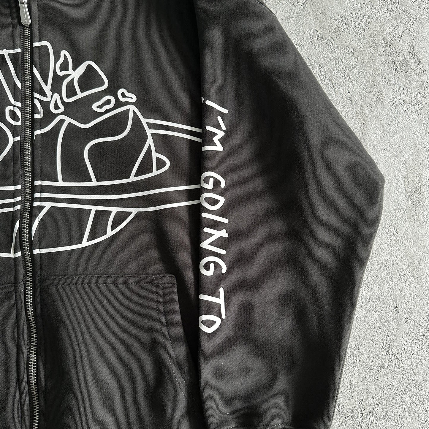 Sweat à capuche zippé Broken P