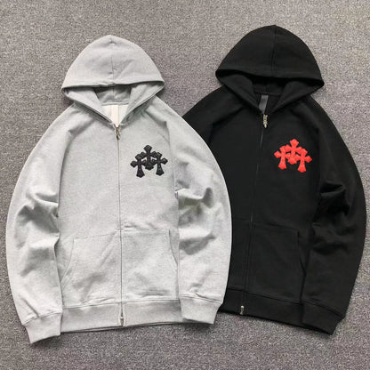 Sweat à capuche zippé Chrome Hearts