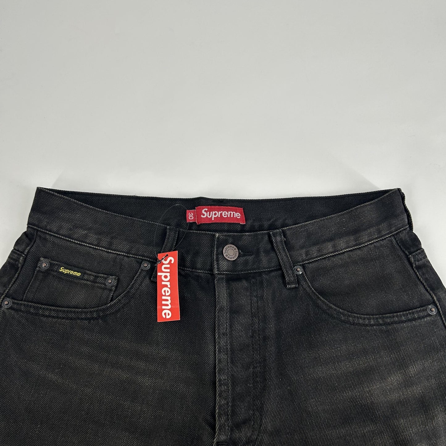 Supreme Jean Baggy Coupe Ample Délavé Selvedge