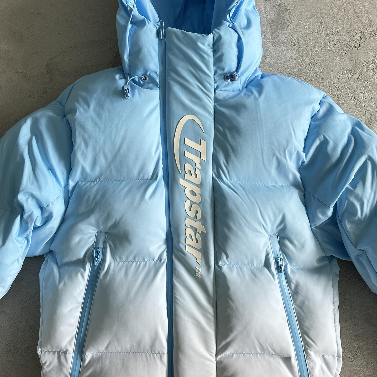 Trapstar Decoded 2.0 Giacca Puffer con Cappuccio Azzurro