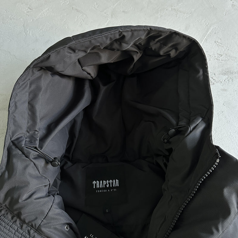 Trapstar Decoded Hooded Puffer Jacket 2.0 Black / Infrared