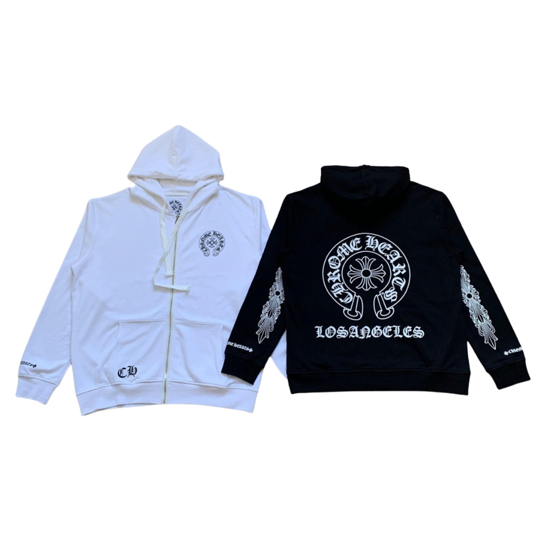 Sweat à capuche zippé Chrome Hearts
