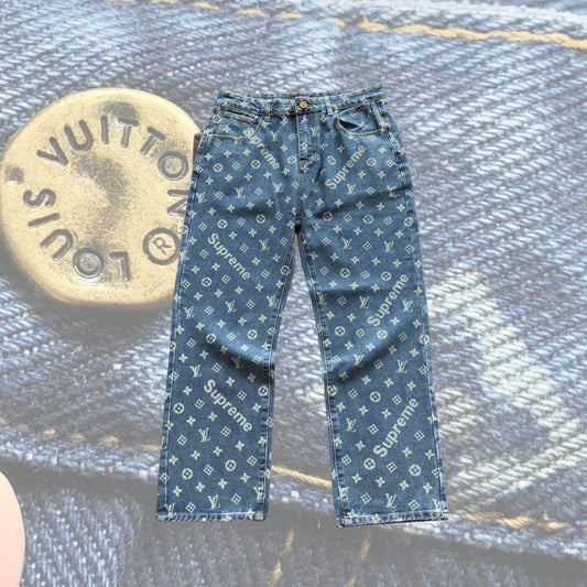 Supreme x Louis Vuitton Jacquard Denim 5-Pocket-Jeans
