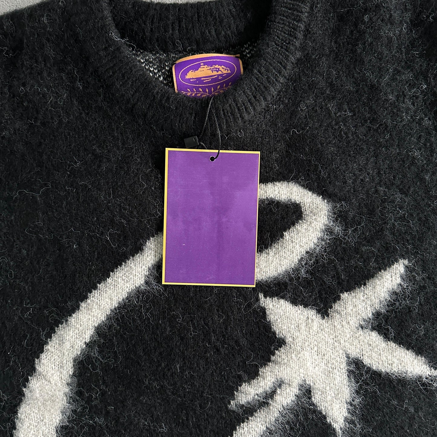 Pull en mohair tricoté Corteiz C Star