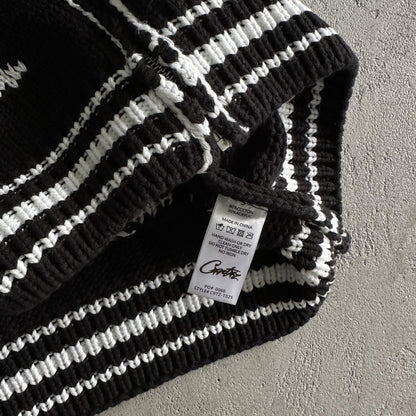 Pull jacquard en maille épaisse Corteiz
