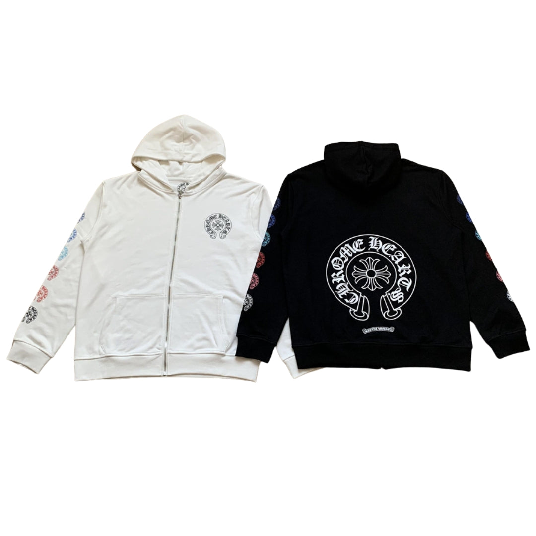 Sweat à capuche zippé Chrome Hearts