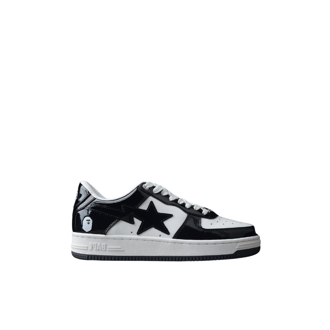Bape Sta Cuir Verni Noir