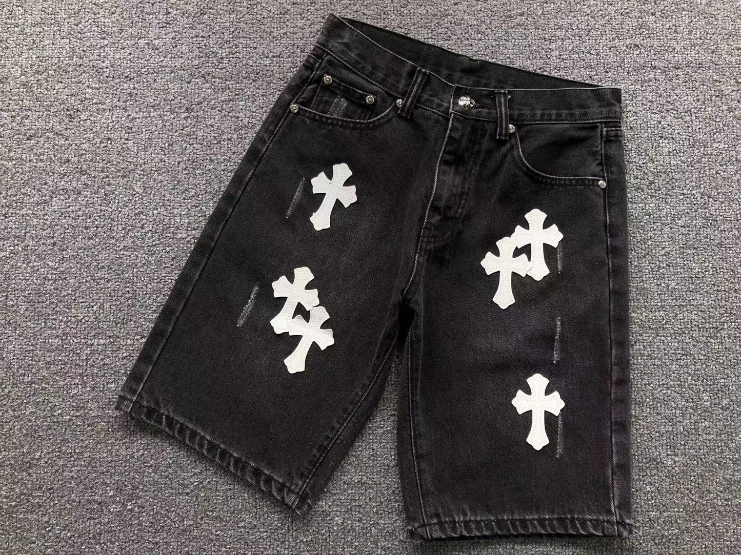 Shorts en jean Chrome Hearts