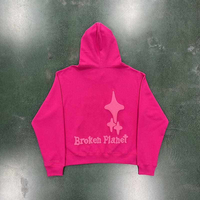 Broken Planet  Pink Hoodie