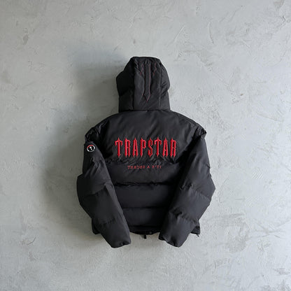 Trapstar Decoded Hooded Puffer Jacket 2.0 Nero / Infrarossi