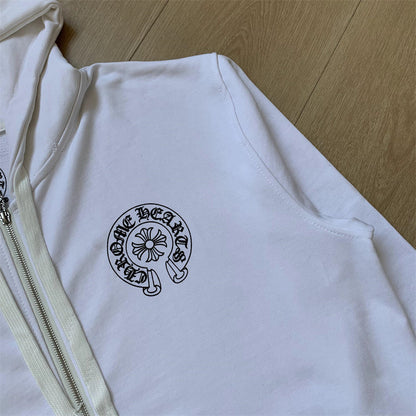Sweat à capuche zippé Chrome Hearts