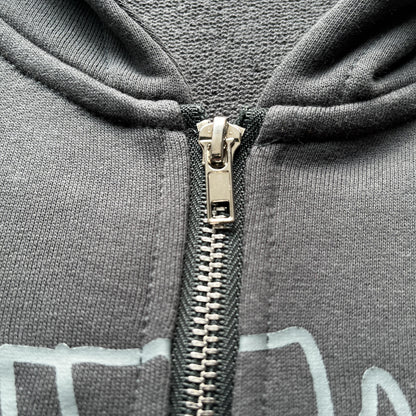 Sweat à capuche zippé Broken P Planet gris