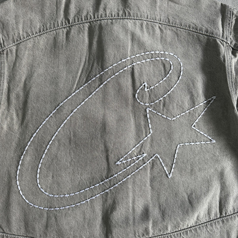 Corteiz Denim Jeans Jacket Grey