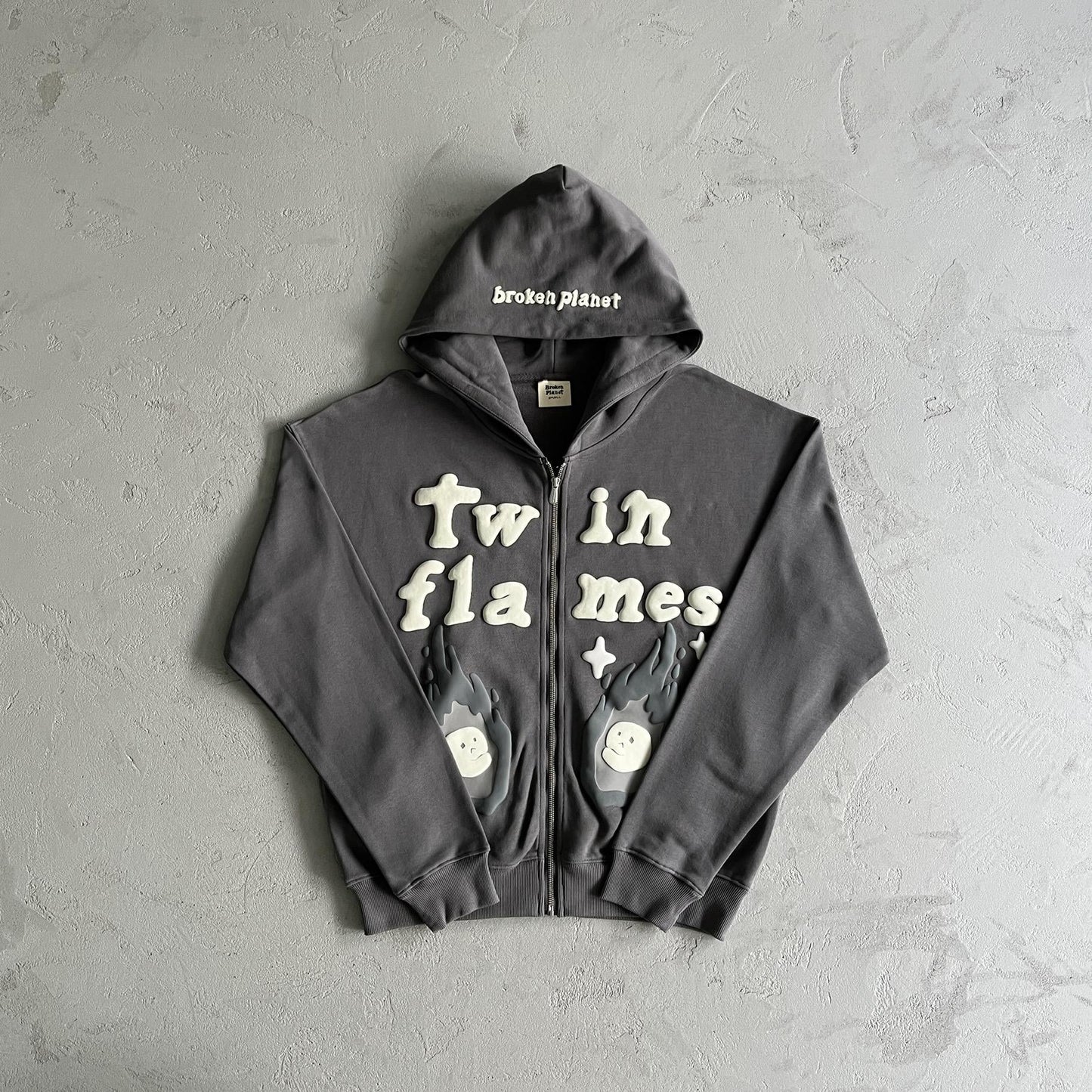 Sweat à capuche zippé Broken P Twin Flames