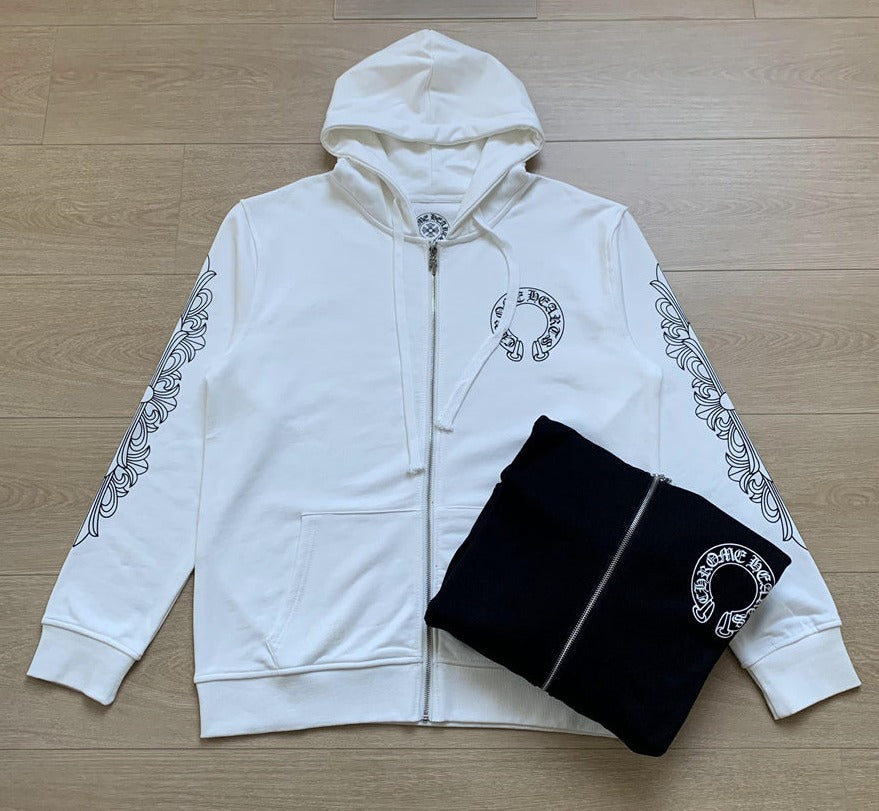 Sweat à capuche zippé Chrome Hearts