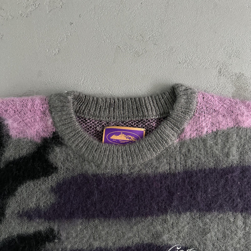 Corteiz Sweater Mohair Purple-camo