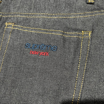 Supreme Baggy Jeans Fil de Cuivre Noir