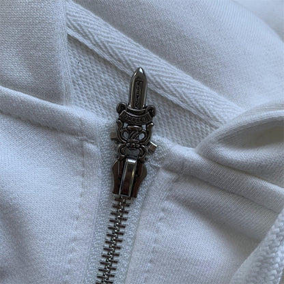 Sweat à capuche zippé Chrome Hearts