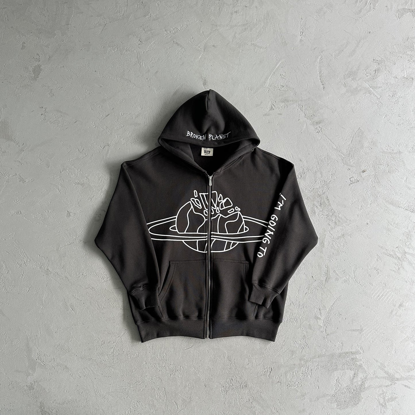 Sweat à capuche zippé Broken P
